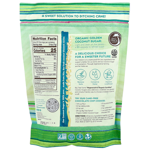 Big Tree Farms, органический кокосовый сахар, золотой кокос, 454 г (1 фунт)