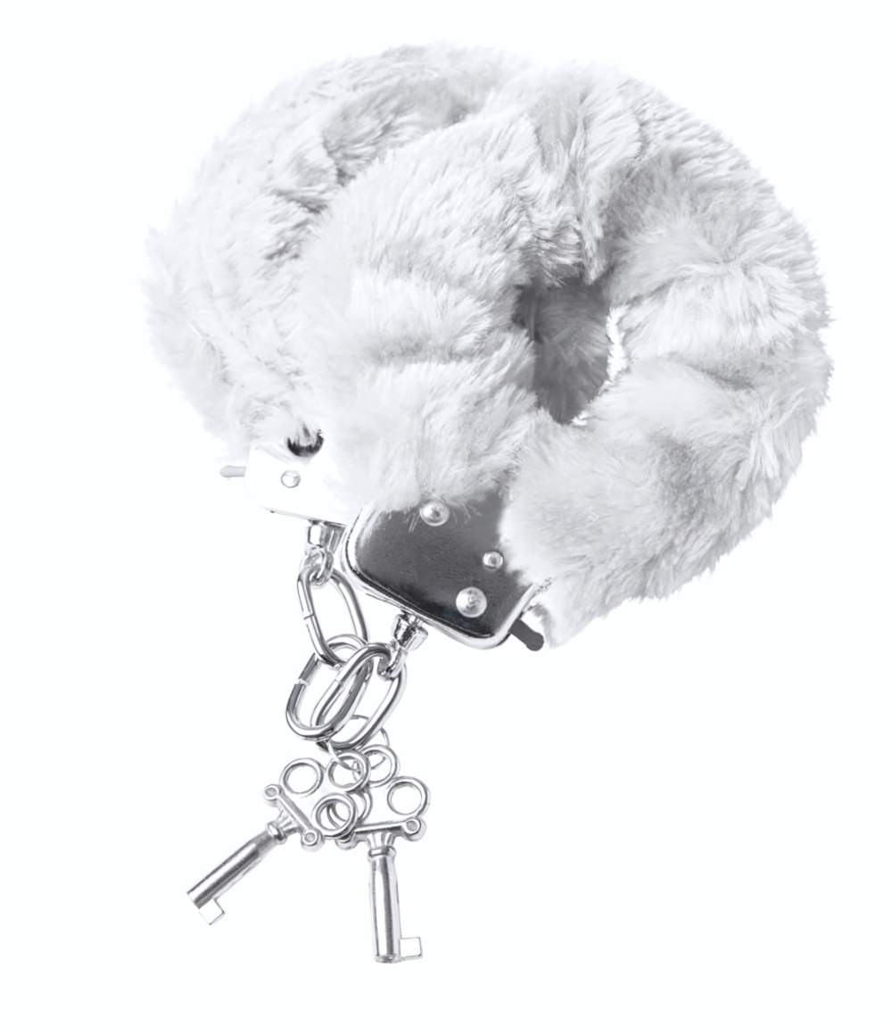 Наручники с белой меховой опушкой (Цвет: белый)