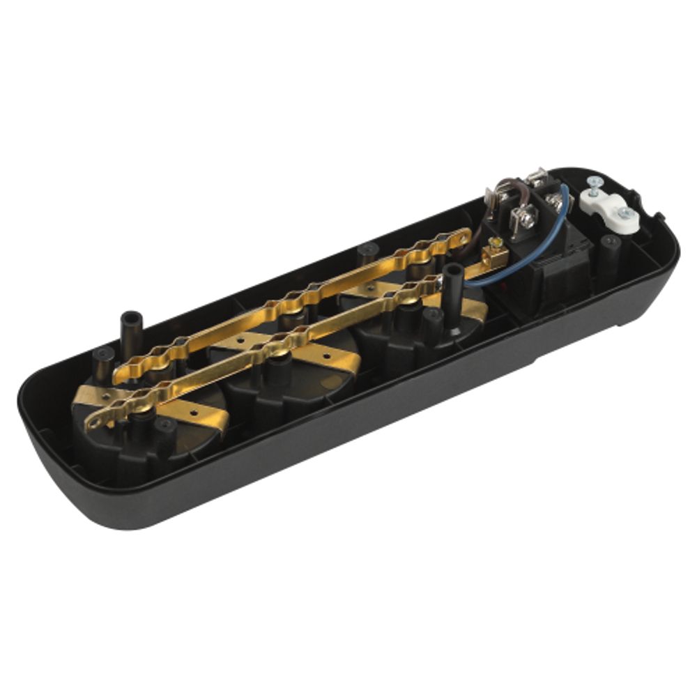 Колодка ЭРА KX-3es-B 3 розетки с заземлением с выключателем черная