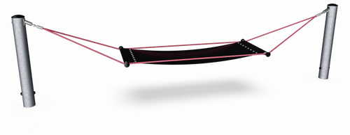 Гамак с мембраной, металлические столбы