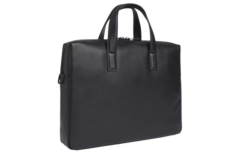 CALVIN KLEIN Recycled Artificial Leather Shoulder Bag, Crossbody Bag, Handbag, Laptop Bag Men"s Black