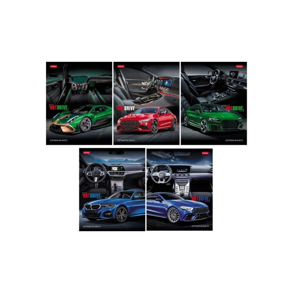 Тетрадь 80 л. кл. Hatber HOT DRIVE 80Т5B1