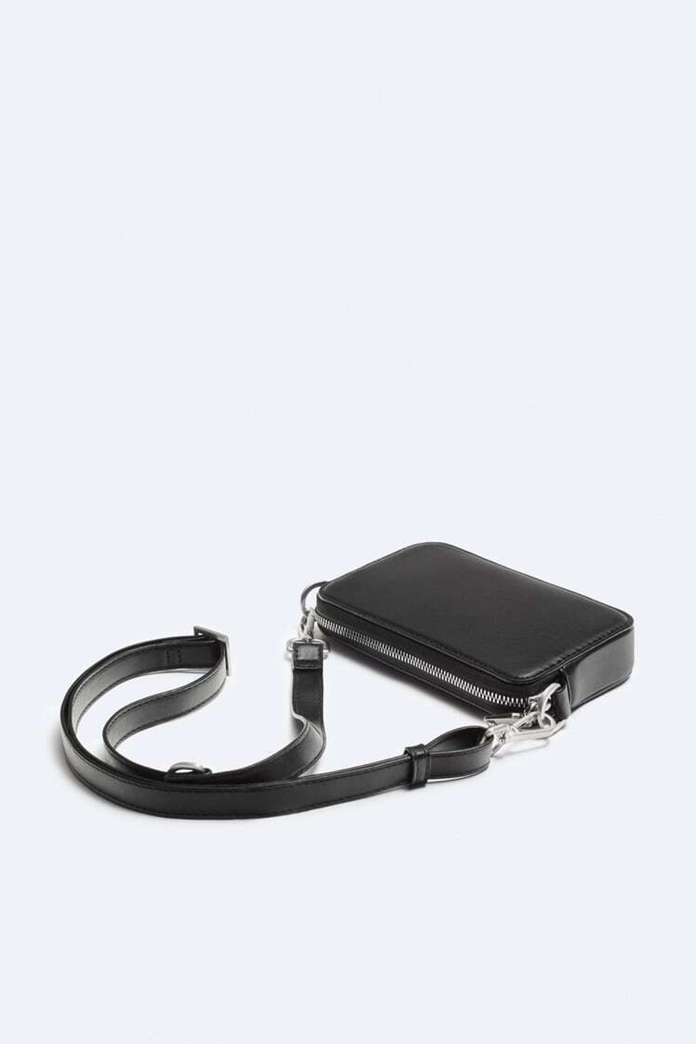 ZARA ЧЕХОЛ ДЛЯ МОБИЛЬНОГО ТЕЛЕФОНА, С ПЛЕЧЕВЫМ РЕМНЕМ, ЧЕРНЫЙ