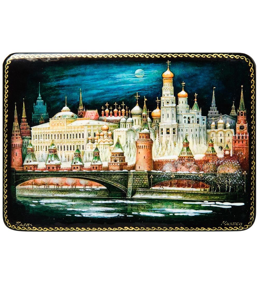 ШК-19/27 Шкатулка в технике декупаж «Москва» (15х11х3,5)