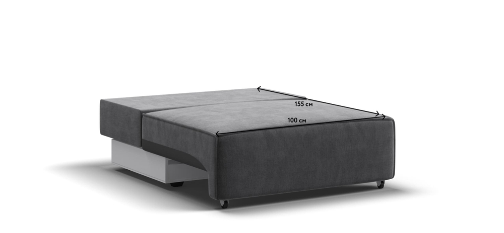 Босс Софт Модуль спальное место велюр Монолит серый