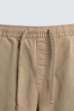 ZARA БРЮКИ КАРГО SLIM FIT, БЕЖЕВЫЙ