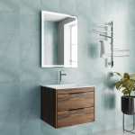 Тумба под раковину Vincea Chiara 2D 600 подвесная, 2 выкатных ящика soft-close, C.Oak