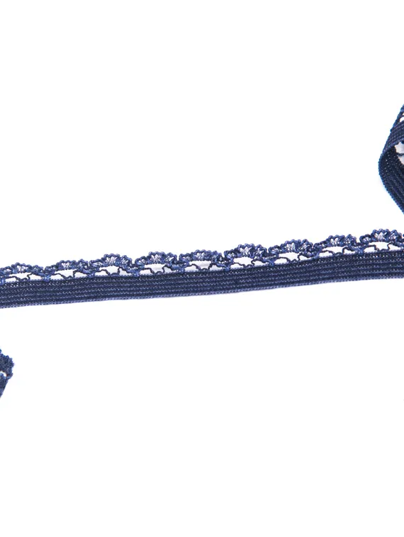 061 51 Резинка ажурная 11 мм, темно-синий 061, Греция