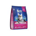 Сухой корм для кошек Brit Premium Cat 0,4кг Adult Chicken курица