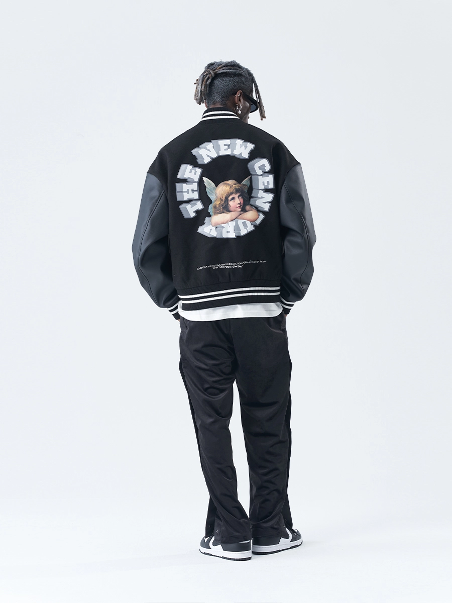 Бомбер HARSHandCRUEL "The New Century Angel Back Logo" Varsity Jacket