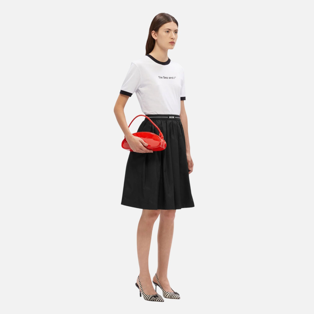 Плиссированная юбка-миди женская MSGM