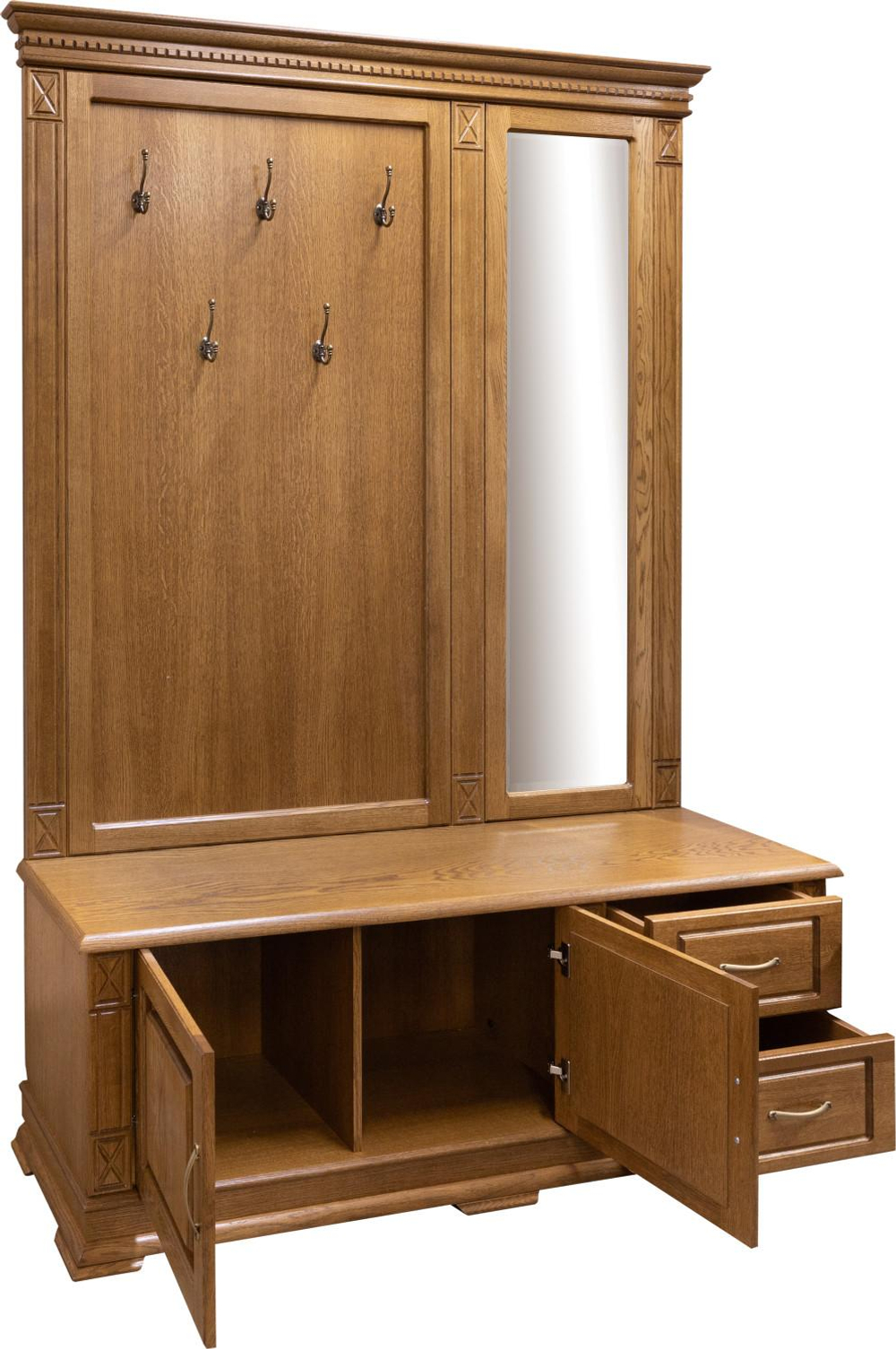 Тумба с вешалкой и зеркалом «Верди Классик» П3.0487.3.04