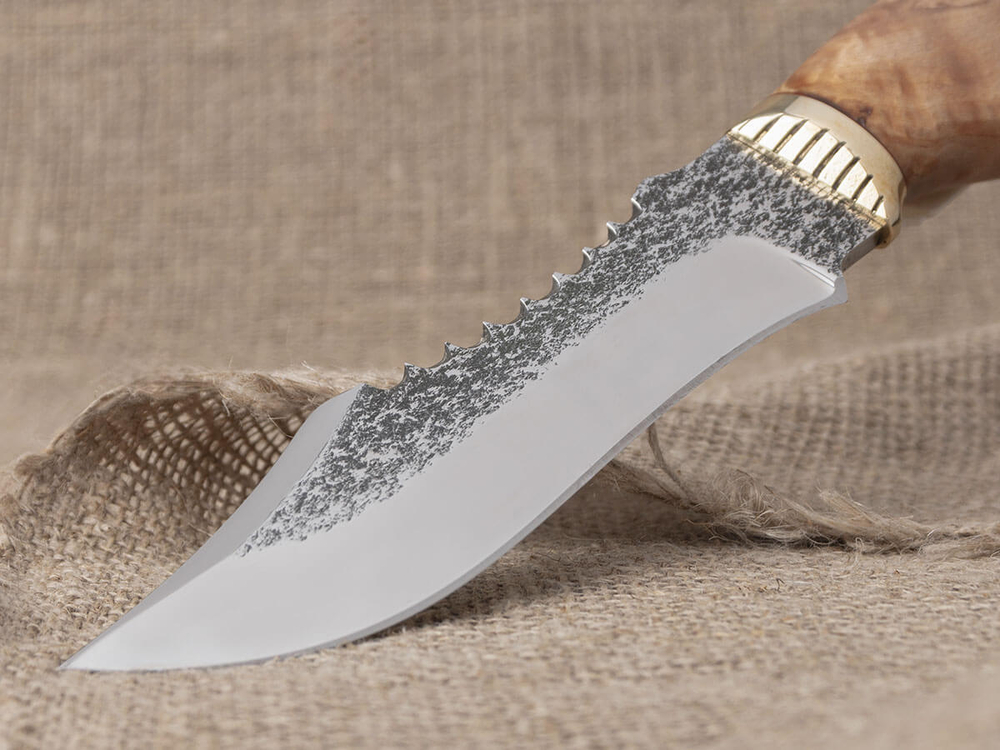 Нож "Щукарь", сталь Bohler N690, рукоять стабилизированная береза