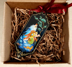 Ёлочная игрушка/сувенир "Конфета с росписью Палех "Морозко"