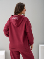 Костюм с брюками КБис-091/винный-п