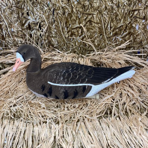 Плавающий белолобый гусь ЖИВОЕ ПЕРО мод. FBS-3D-UV