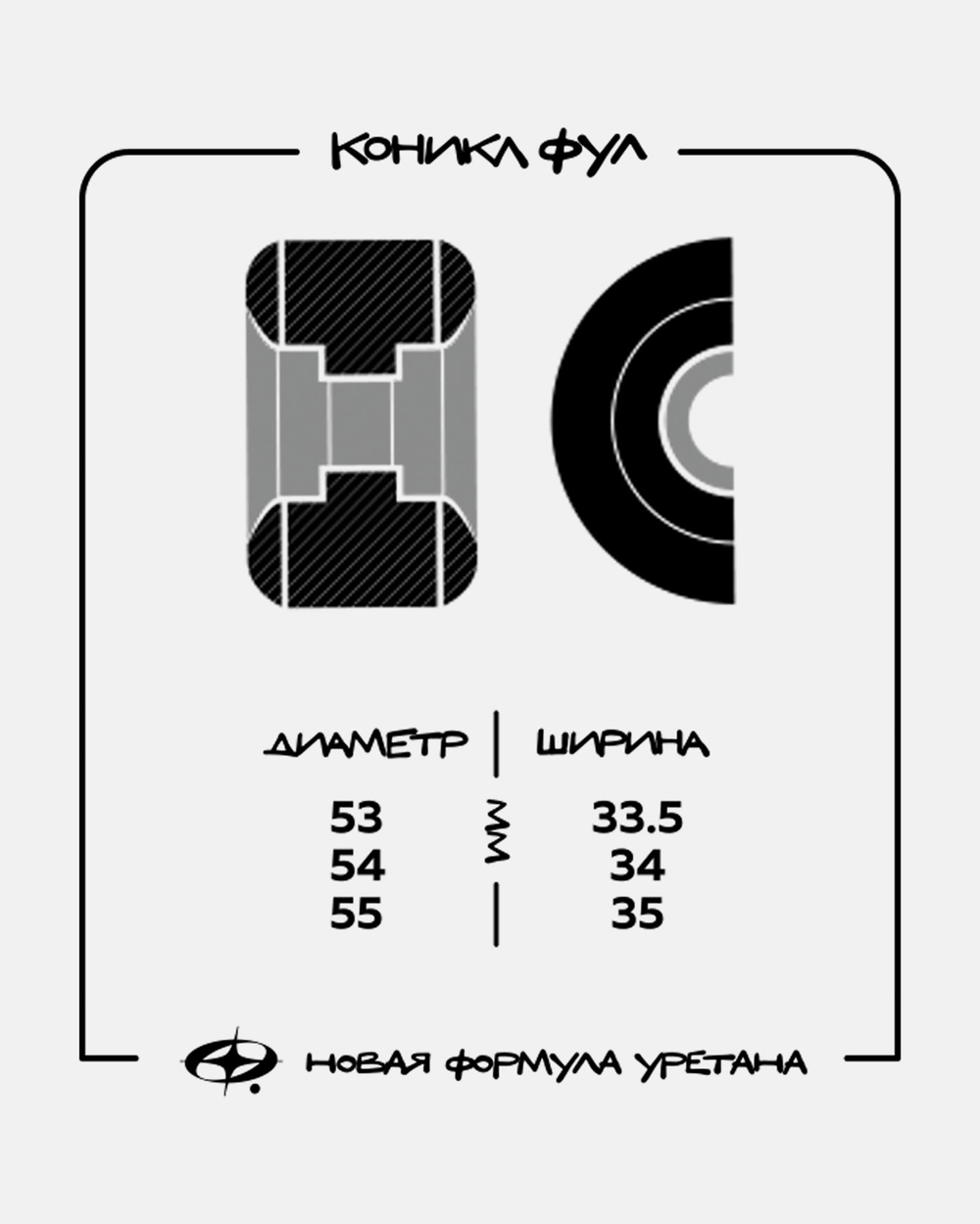 Комплект колес Футворк "Коникл Фул" 99D
