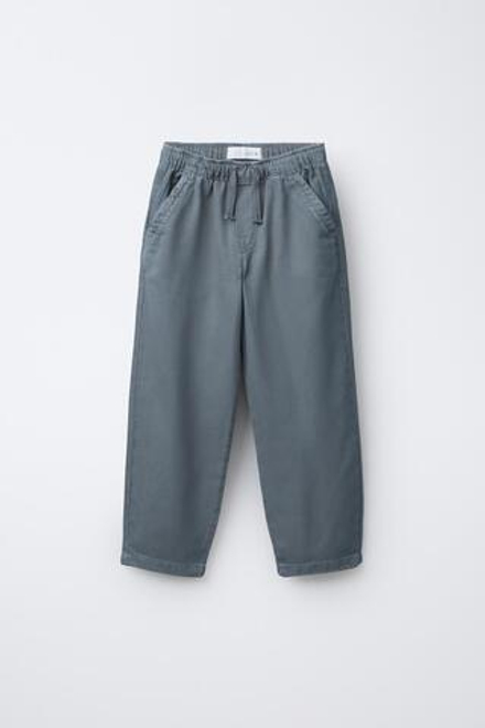 ZARA БРЮКИ СВОБОДНОГО КРОЯ С КАРМАНАМИ, АНТРАЦИТОВО-СЕРЫЙ