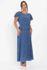 Платье Жара (синее/горох) П13968-16М LT Collection