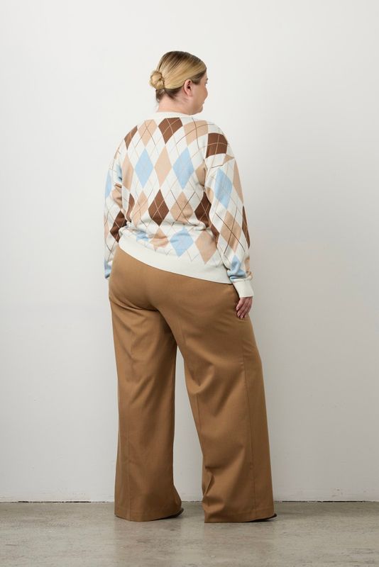 Брюки прямые со стрелками, кэмел