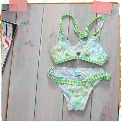 Купальник детский открытый с цветочным принтом