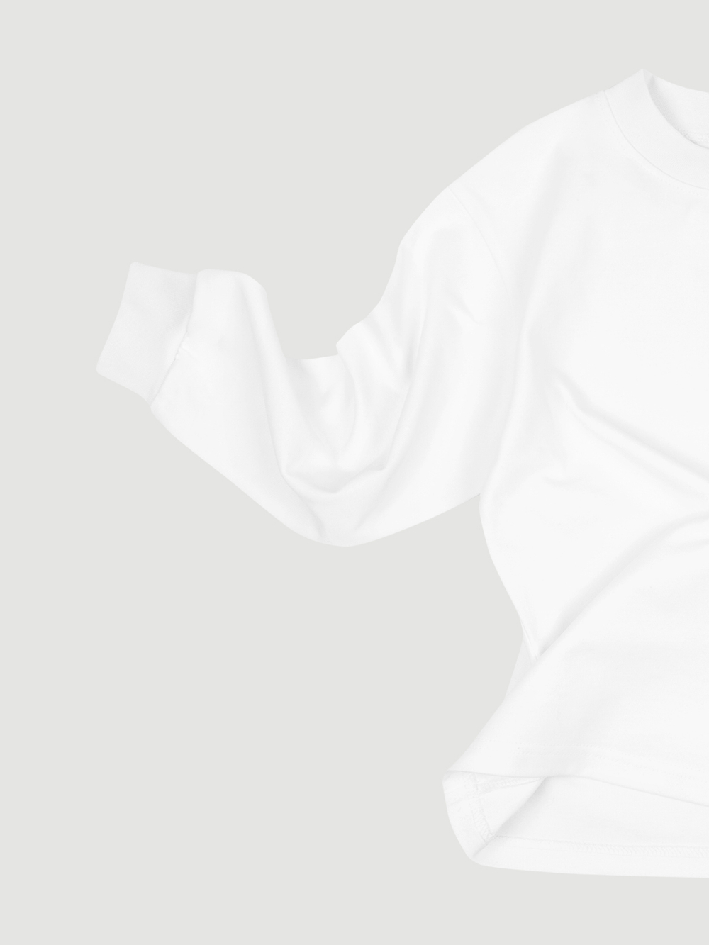 Лонгслив оверсайз Mjölk White, из плотного хлопка, уценка