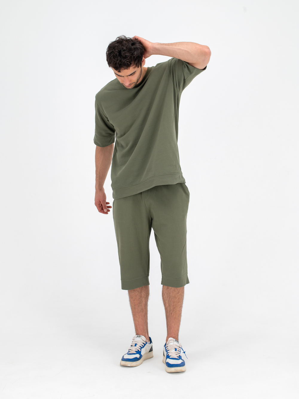 Костюм хлопковый с шортами. Хаки