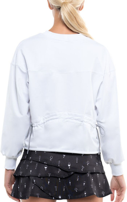 Женская Кофта теннисная Lucky in Love Core Ruche Back L/S Women - белый