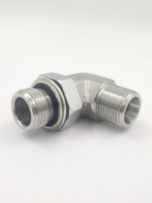 Штуцер угловой м20х1,5 DK с контргайкой - адаптер соеденительный 90 для РВД и гидравлических систем