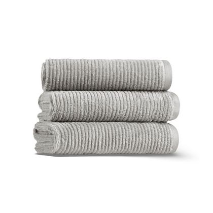 Полотенце 30x40 L'appartement Slim Ribbed fog серое