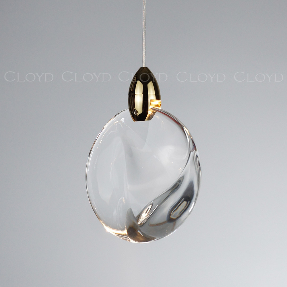 Подвесной светильник Cloyd GLOCK-B P1 / Ø12 см - золото (арт.11624)
