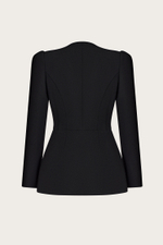 Жакет из шерсти и воротником, вышитым вручную