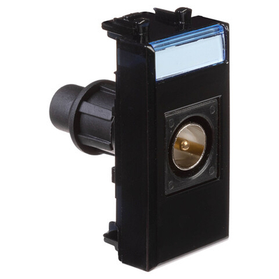 Розетка TV одиночная модульная, "Avanti", "Черный квадрат", 1 модуль