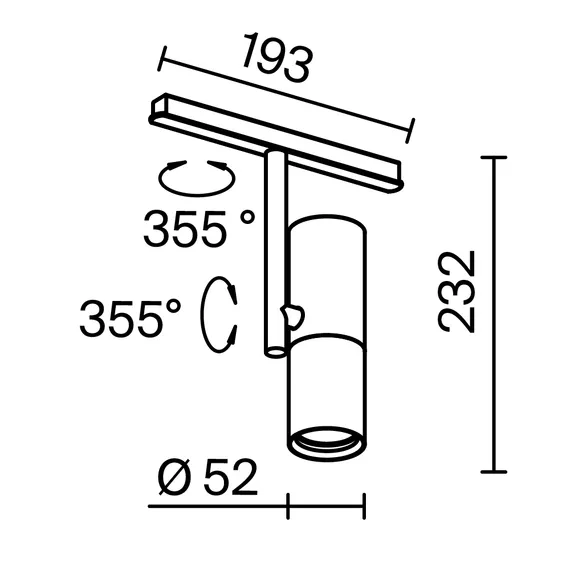 Трековый светильник Элти / Elti Exility 2700-6000K 12Вт 36° Dim Smart Technical tr005-4-12w-ds-bbs