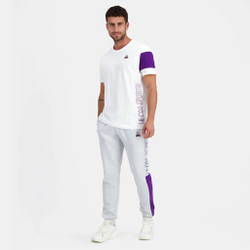 Мужское теннисное поло Le Coq Sportif N°1 T-Shirt - White, Violet