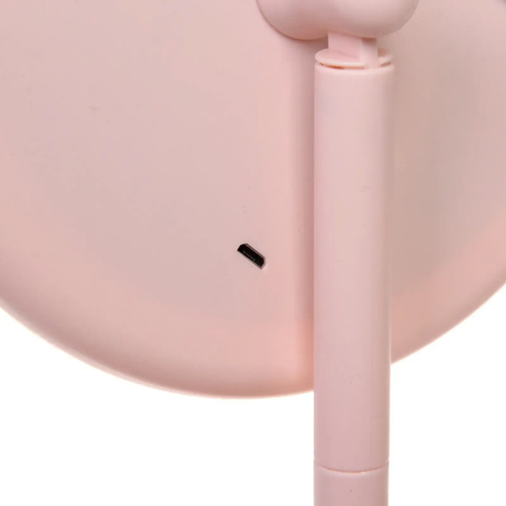 Зеркало настольное с подсветкой и органайзером «Beauty», цвет розовый, USB, 35*18см