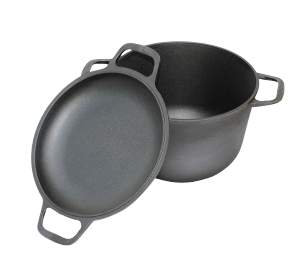 Кастрюля Биол чугунная с крышкой-сковородой 4 л. 1304-4