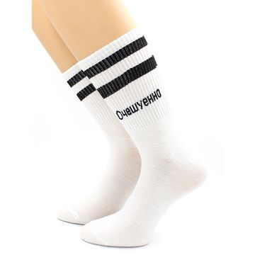 Носки с надписью "Очешуенно" белые Hobby Line