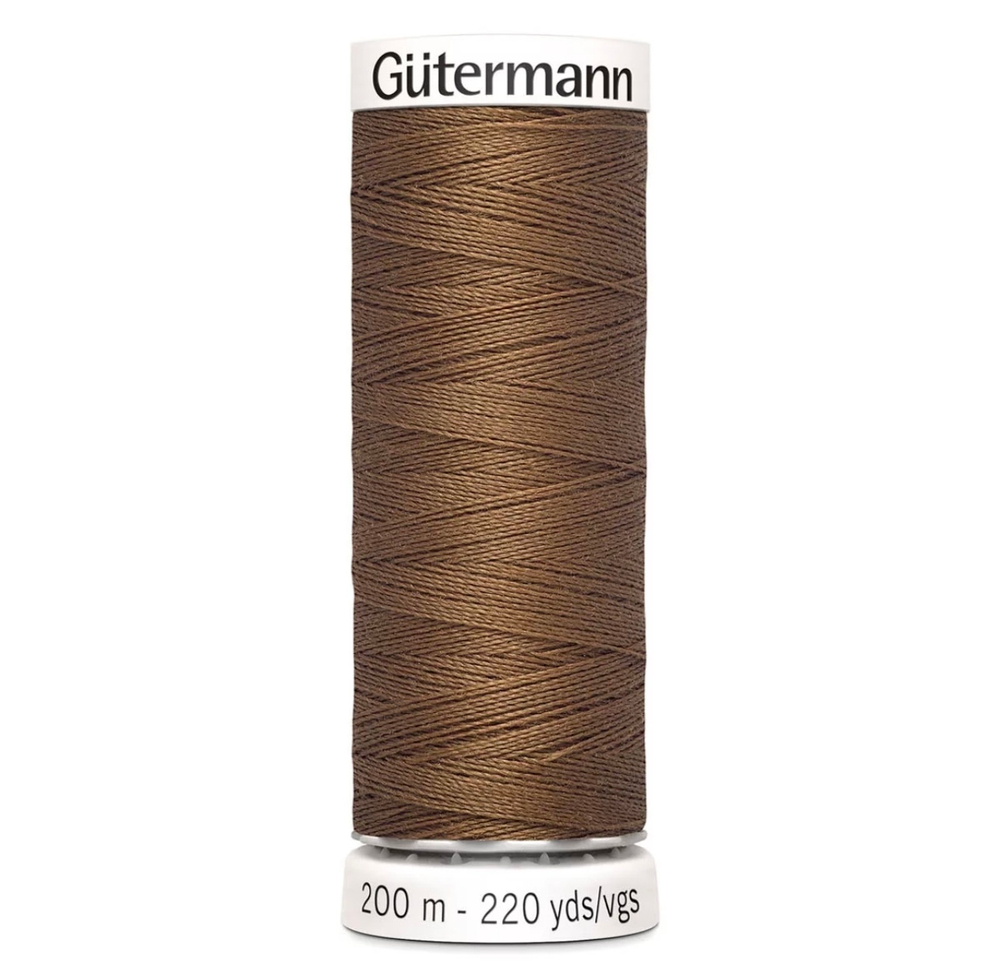 Нить Sew-All 200 м, Gutermann, 124 золотисто-коричневый