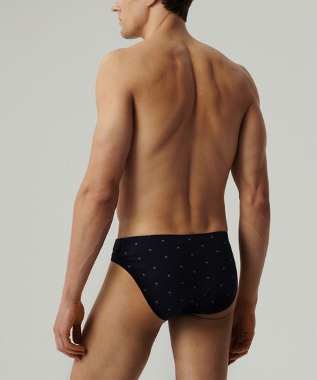 Мужские трусы (3шт) слипы спорт Atlantic 3MP-191, хлопок, серый меланж + голубой + темно-синий