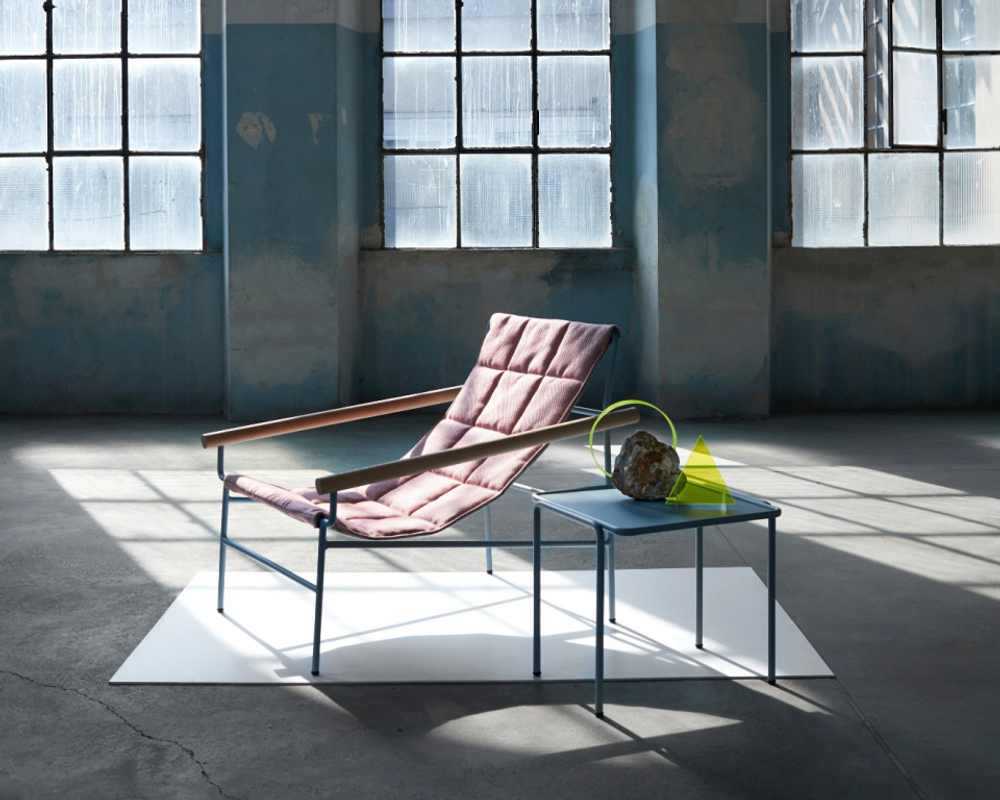 Кресло лаунж металлическое Scab Design Dress Code Glam Indoor, тортора, розовый