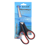 Ножницы канцелярские Basir прорезиненная ручка, 20 см, ассорти