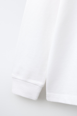 ZARA ОДНОТОННОЕ ПОЛО, БЕЛЫЙ