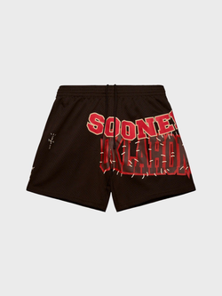 Шорты Cactus Jack Travis Scott x Mitchell & Ness University Of Oklahoma Basketball Brown