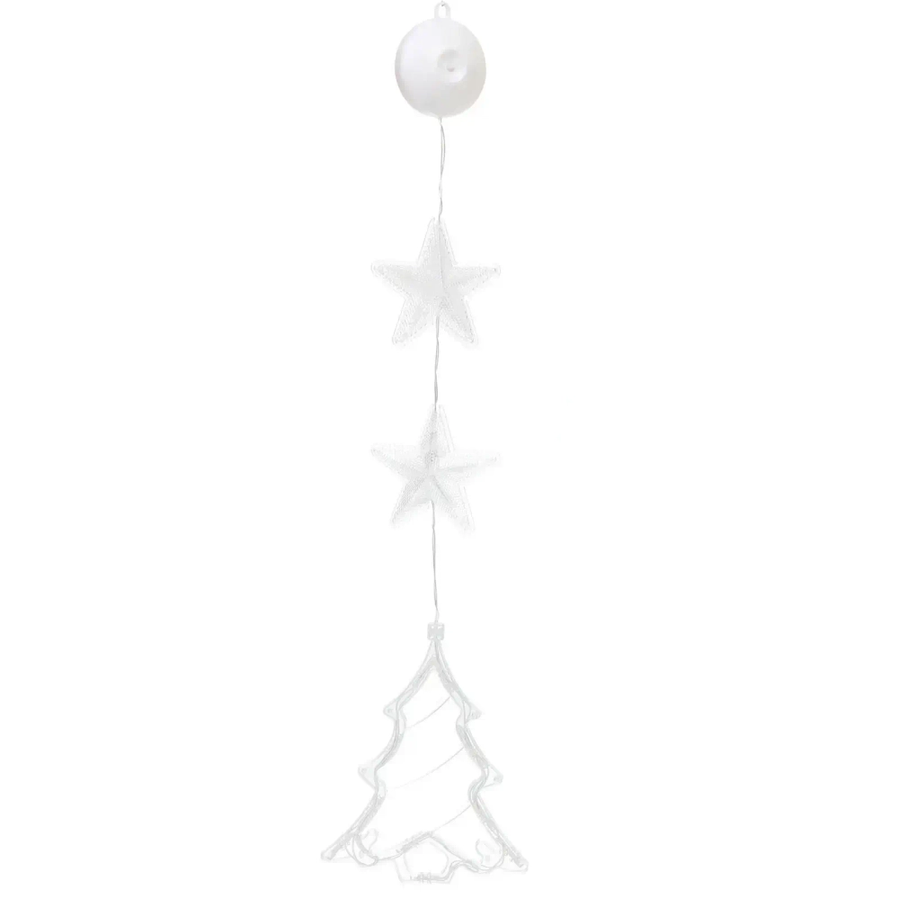 Фигура светодиодная «Елочка» 15*19 см (батарейки 3 ААА), 1 реж, Теплый белый