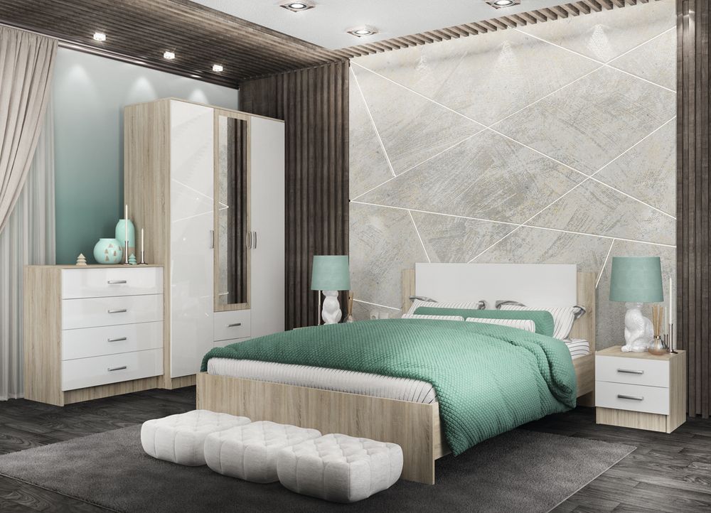 МС Софи Комод Сонома/Белый СКМ 1200.1