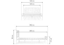 Двуспальная кровать Кубо 160х200 черный