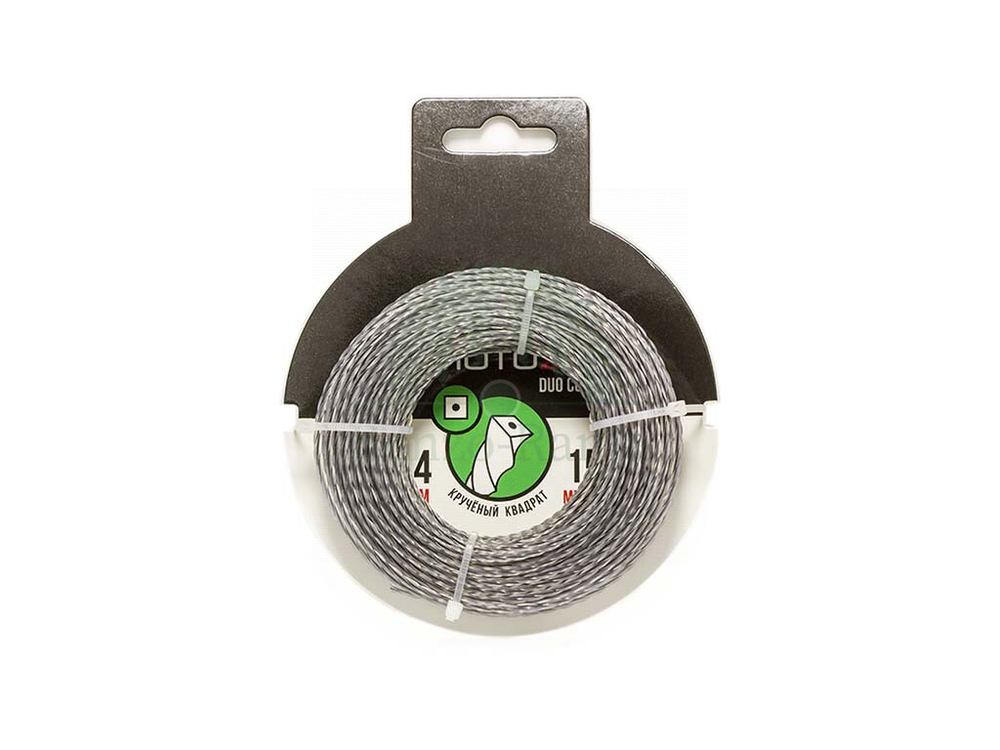 Леска для триммера двухкомпонентная 2,4 мм кручёный квадрат 15 м
