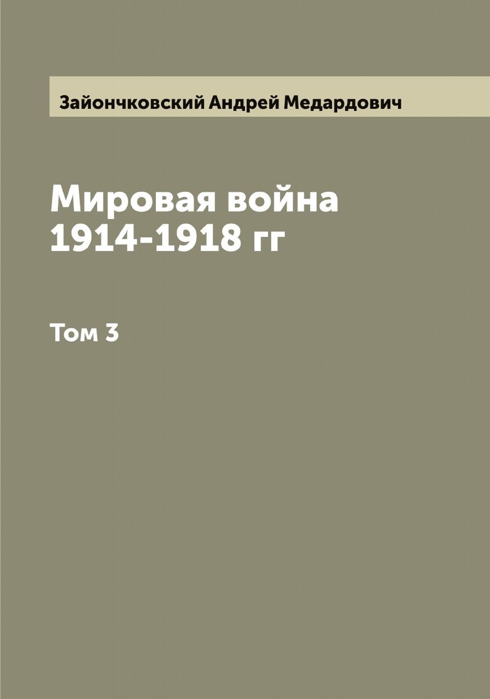 Мировая война 1914-1918 гг. Том 3 | Зайончковский Андрей Медардович