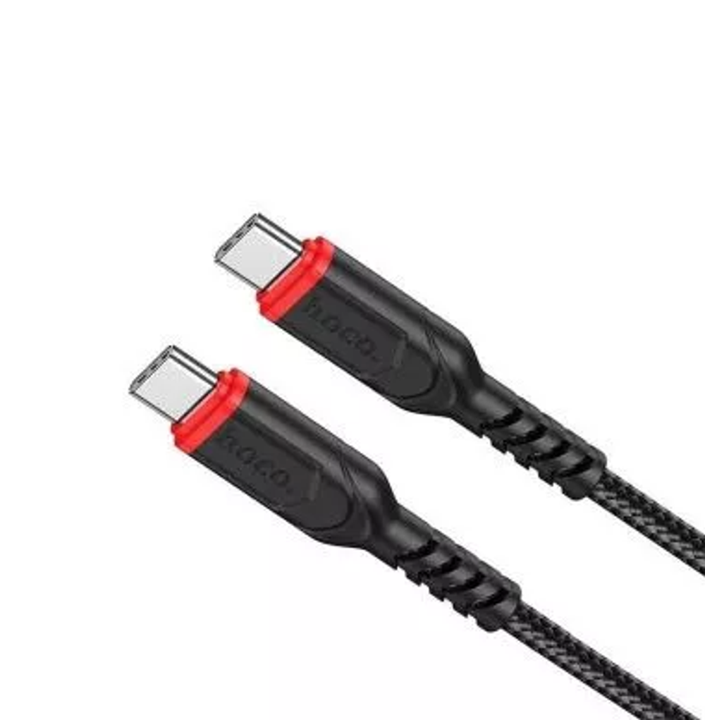 Кабель HOCO X59 Type-C-Type-C 60W 3A 1м Nylon Black